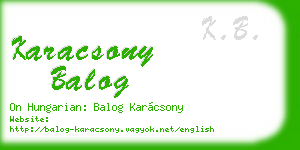 karacsony balog business card